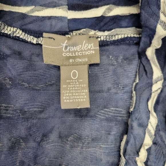 Chicos Travelers Jacket Open Cardigan Blouse Size 0 / Small - Picture 2 of 4